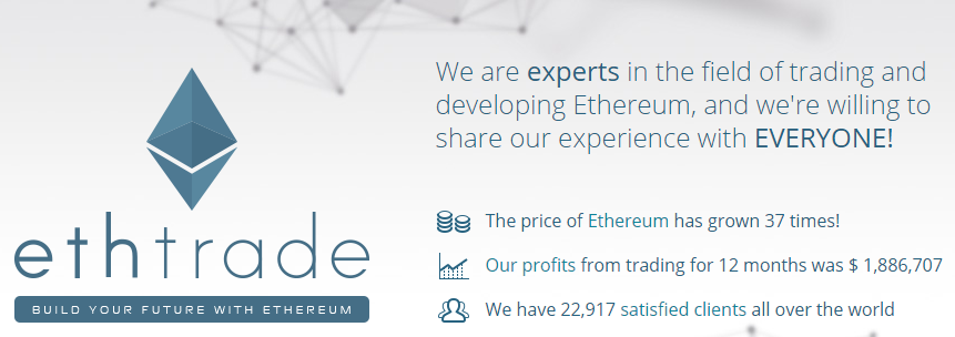 Brand story of the Ethtrade org and investment proposals to the customers